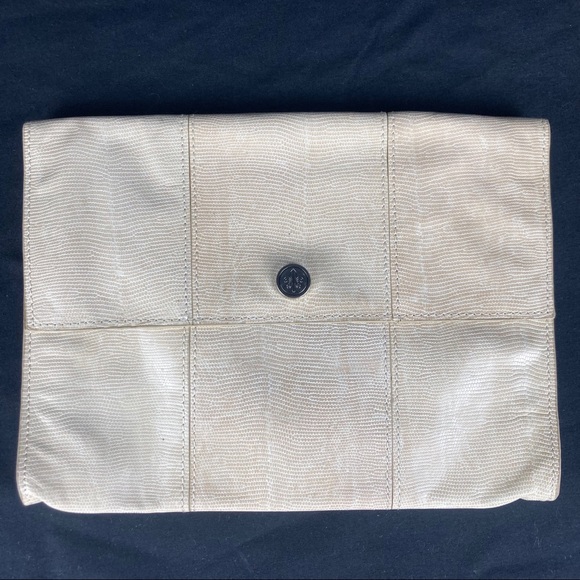 Club Monaco lizard embossed envelope pouch clutch - Picture 1 of 9